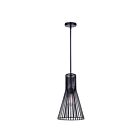 Canarm IPL1238A01BK Elim 1-Light 60W Matte Black Pendant