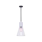 Canarm IPL1238A01BW Elim 1-Light 60W Matte Black Pendant