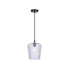 Canarm IPL1249A01BK-CR Leandro 1-Light 60W Matte Black Pendant