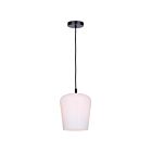 Canarm IPL1249A01BK-OR Leandro 1-Light 60W Matte Black Pendant