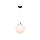 Canarm Halsey IPL2101B01BK 1-Light Matte Black 60W Cord Pendant
