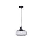 Canarm Ledger IPL2104B01BK 1-Light Matte Black Rod Pendant