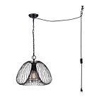 Canarm Stockholm IPL2112B01BK 1-Light Matte Black Chain Pendant
