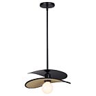 Canarm IPL2181B01BKP 1-Light 60W Matte Black Pendant