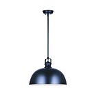Canarm POLO IPL222B01BK16 1-Light Matte Black 100W Bowl Pendant