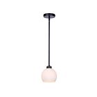 Canarm IPL2257B01BK Nella 1-Light 60W Matte Black Pendant