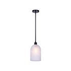 Canarm IPL2260B01BK7 Marek 1-Light 60W Matte Black Pendant