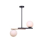 Canarm IPL2261B02BKG Lumi 2-Lights 120W Matte Black + Gold Pendant