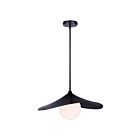 Canarm IPL2265B01BK Termoli 1-Light 60W Matte Black Pendant