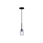 Canarm HAMPTON IPL370A01BK-CL 1 Light Matte Black 60W Pendant