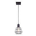 Canarm Ipl702A01Bk Wren 1-Light 100W Matte Black Cord Pendant