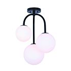 Canarm MALENE ISF1079A03BK 3-Lights Matte Black 180W Semi-flush Mount