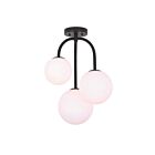 Canarm MALENE ISF1079A03BK 3-Lights Matte Black 180W Semi-flush Mount