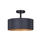 Canarm ISF1119A02BK REXTON 2-Lights 120W Matte Black Semi Flush Mount
