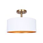 Canarm Rexton ISF1119A02WHG 2-Lights 120W Matte White Semi Flush Mount
