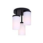 Canarm ISF1234A03BK-FO Britton 180W Matte Black Semi Flush Mount