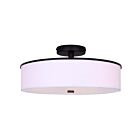 Canarm Tristan ISF2037B03BK 3-Lights Matte Black Semi Flush Mount