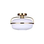 Canarm ISF2190B01GD 1-Light 60W Gold Semi Flush Mount