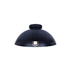 Canarm ISF2192B01BK 1-Light 60W Matte Black Semi Flush Mount