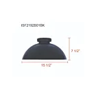 Canarm ISF2192B01BK 1-Light 60W Matte Black Semi Flush Mount