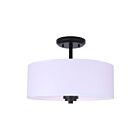 Canarm ISF280A03BK Pier 180W Matte Black Semi Flush Mount