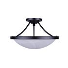 Canarm ISF41BK Devon 300W Matte Black Semi Flush Mount