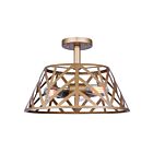 Canarm MAUD ISF635B03PGD 3-Lights Painted Gold 180W Semi-flush Mount