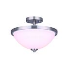 Canarm NOAH ISF765A02BN 2-Lights Brushed Nickel Semi-flush Mount