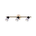 Canarm Elsee IT1161A03BKG10 3-Lights Matte Black and Gold Track Light