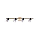 Canarm Elsee IT1161A04BKG10 4-Lights Matte Black and Gold Track Light