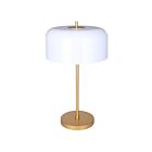 Canarm Milli ITL2098B23GDW 2-Lights Glossy White and Painted Gold 80W Table Lamp