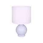 Canarm ITL2292B19WH Sable 60W Matte White Table Lamp