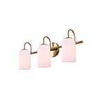 Canarm NOVALEE IVL1130A03GD Gold 3-Lights 180W Vanity Light