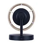 Canarm IVL1206A01BK 60W Matte Black and Natural Rattan Vanity Light