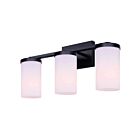 Canarm IVL1234A03BK-FO Britton 3-Lights 300W Matte Black Vanity Light