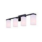 Canarm IVL1234A04BK-FO Britton 4-Lights 400W Matte Black Vanity Light