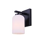 Canarm IVL1241A01BK Bram 1-Light 60W Matte Black Vanity Light