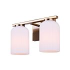 Canarm IVL1241A02GD Bram 2-Lights 60W Gold Vanity Light