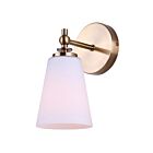 Canarm IVL2249B01GD Solara 1-Light 60W Gold Vanity Light