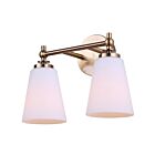 Canarm IVL2249B02GD Solara 2-Lights 120W Gold Vanity Light