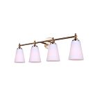 Canarm IVL2249B04GD Solara 4-Lights 60W Gold Vanity Light