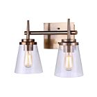 Canarm Ivl703A02Gd Perla 2-Lights 200W Gold Vanity Light