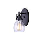 Canarm Ivl705A01Bk Carson 1-Light 100W Matte Black Vanity Light