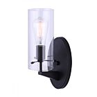 Canarm JONI IVL759A01BK 1-Light Matte Black Vanity Light