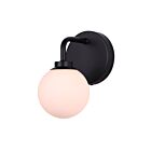 Canarm ASHER IWF1105A01BK9 1 Light Matte Black 40W Wall Fixture