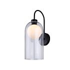 Canarm Pelia IWF1142A01BK 1-Light Matte Black Wall Light