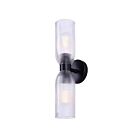 Canarm IWF1252A02BK Omarion 120W Matte Black Wall Light