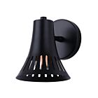 Canarm IWF2255B01BK Percy 60W Matte Black Wall Light