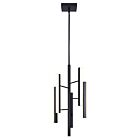 Canarm Yavin LCH282A05BK Matte Black LED Rod Chandelier