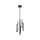 Canarm Yavin LCH282A05BK Matte Black LED Rod Chandelier